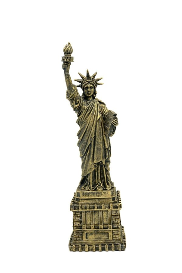 Dekoratif Özgürlük Heykeli Biblo (33 cm) Bronz  - Miamantra