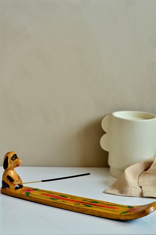 Eğlenceli Hayvan Figürlü El Yapımı Tütsülük ve Tütsü Seti (30 cm) Köpek