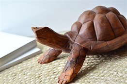 El Yapımı Ahşap Kaplumbağa Büyük Boy - 30 cm