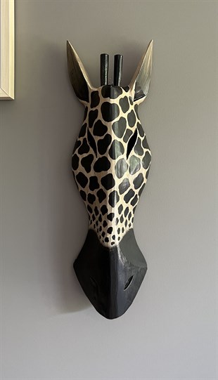 El Yapımı Zürafa Maske Model 1 - 50 cm - Miamantra