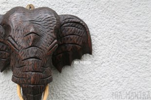 Fil Kafası Afrika Duvar Dekoru (Orta Boy 22 cm)