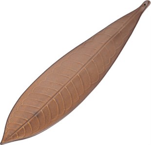 Mat Seramik Bambu Yaprağı Tütsülük (24 cm)