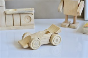 Montessori Boyanabilir Ahşap Araba Çocuk Oyuncağı / Montessori Oyuncak