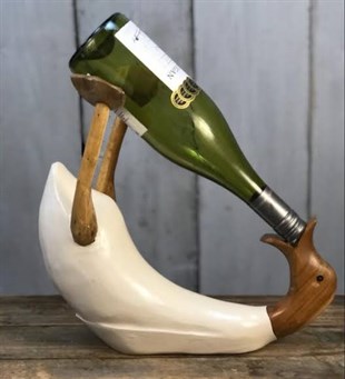 Ördek Ahşap Şaraplık / Şişe Standı (30 cm)
